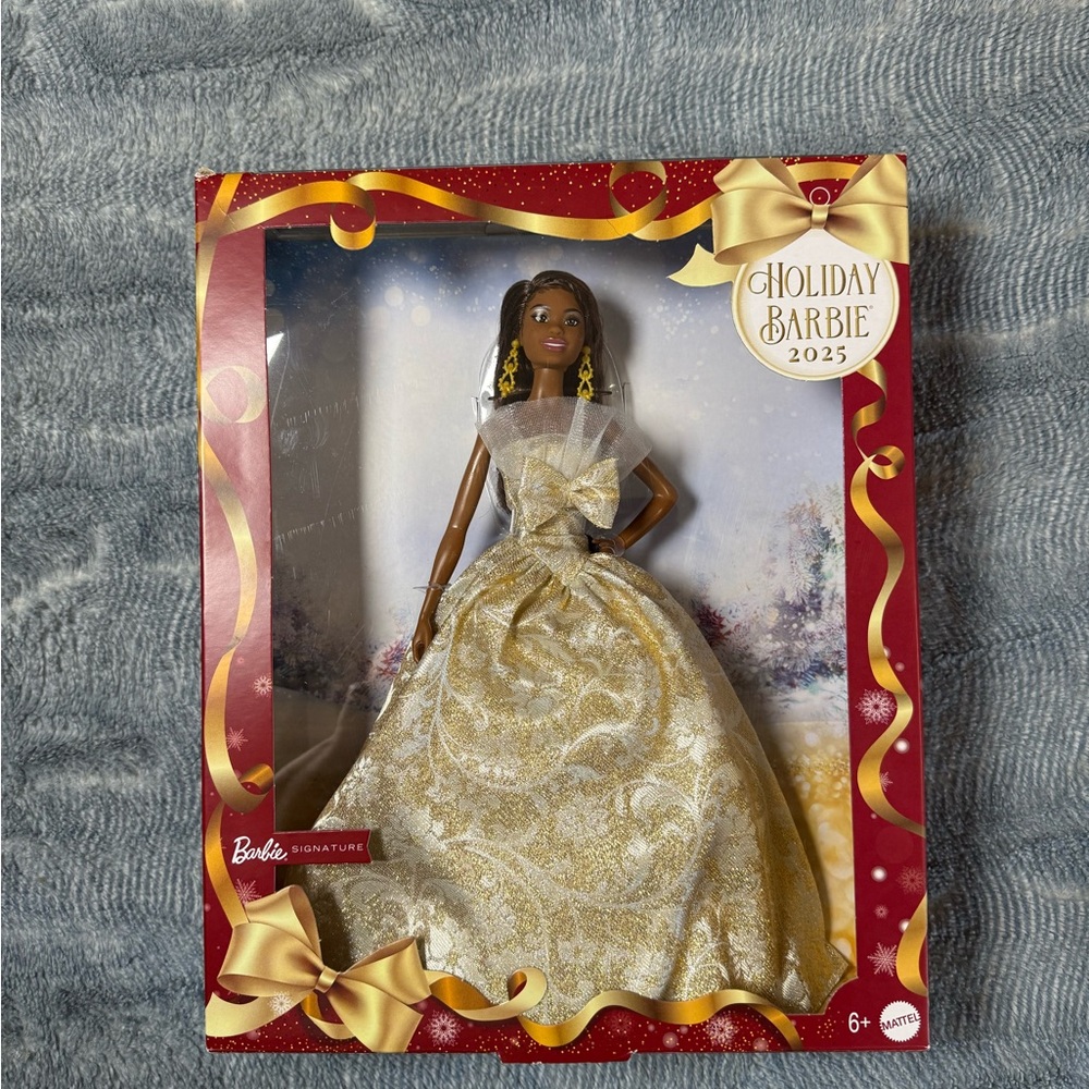 Barbie Signature Holiday 2025 Doll in Gold Gown